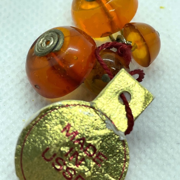 NWT Genuine Vintage Baltic Amber Cufflinks 1960s - Picture 6 of 10